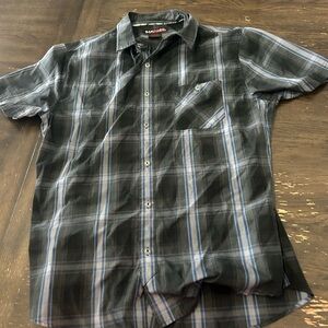 Bugatchi Black and Blue Checkered Men's Shirt